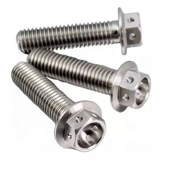 Titanium Screws Motorcycle DIY MTB Flange Head Hexagon Ti Screws Ti Fastener